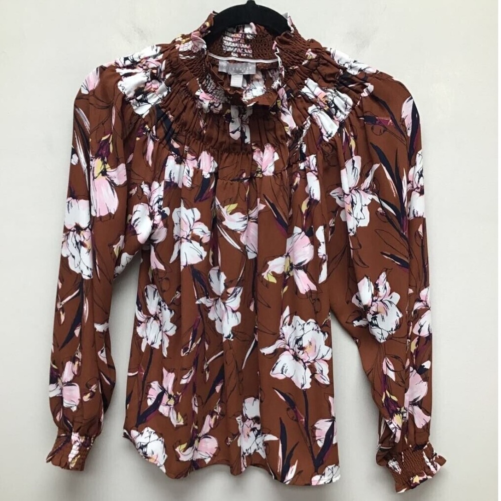 Chelsea28 :: Smocked Floral Blouse